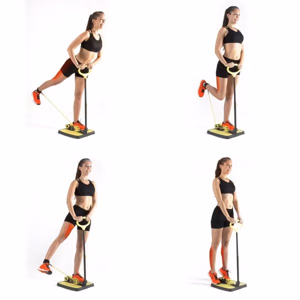 Träningsapparat för gluteusmuskulatur och ben med träningsguide InnovaGoods
