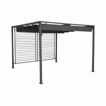 Pergola DKD Home Decor Grå 300 x 300 x 230 cm Stål