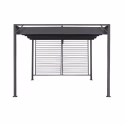 Pergola DKD Home Decor Grå 300 x 300 x 230 cm Stål