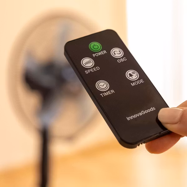 Piedestalfläkt med fjärrkontroll InnovaGoods Airstreem Svart 45 W