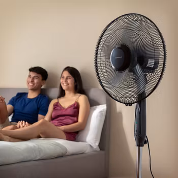 Piedestalfläkt med fjärrkontroll InnovaGoods Airstreem Svart 45 W