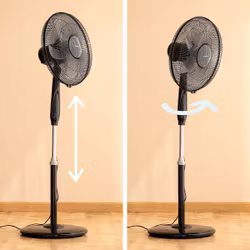 Piedestalfläkt med fjärrkontroll InnovaGoods Airstreem Svart 45 W