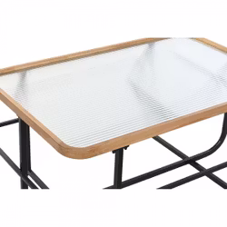 Soffbord DKD Home Decor Glas Metall (90 x 60 x 46 cm)