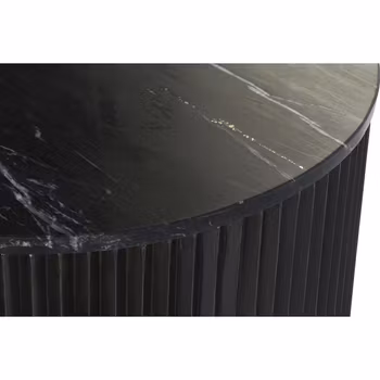 Soffbord DKD Home Decor Svart 61 x 61 x 47,5 cm Metall Marmor