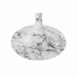 Sidobord DKD Home Decor Gyllene Aluminium Vit Marmor (51 x 51 x 51 cm)