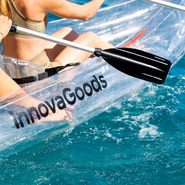 Uppblåsbar Transparent Kajak med tillbehör Paros InnovaGoods 312 cm 2 platser