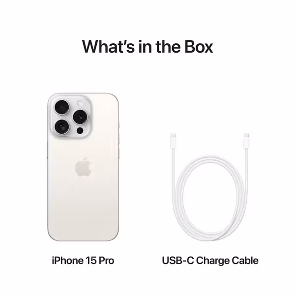 Apple iPhone 15 Pro  - Vit Titanium