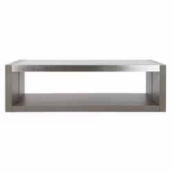 Soffbord DKD Home Decor Glas Aluminium Tölgy Härdat glas (120 x 60 x 37,5 cm)
