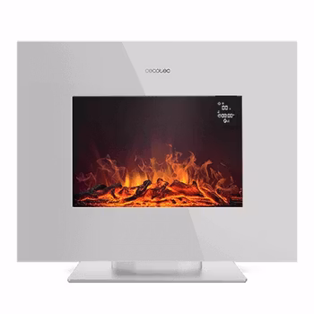 Dekorativ och elektrisk öppen spis för vägg Cecotec ReadyWarm 2700 Design Flames Vit 1000 - 2000 W