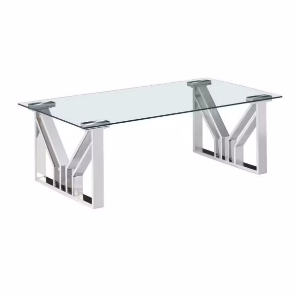 Soffbord DKD Home Decor Transparent Glas Stål 130 x 70 x 45 cm