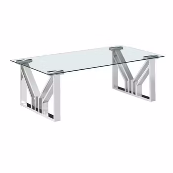 Soffbord DKD Home Decor Transparent Glas Stål 130 x 70 x 45 cm