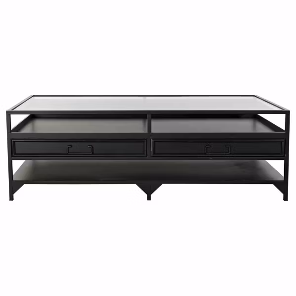 Soffbord DKD Home Decor Metall Glas (120 x 60 x 40 cm)