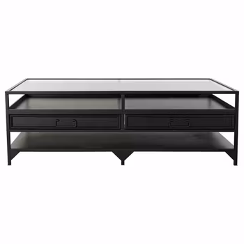 Soffbord DKD Home Decor Metall Glas (120 x 60 x 40 cm)