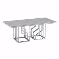Soffbord DKD Home Decor Vit Silvrig Glas Stål 120 x 60 x 40 cm