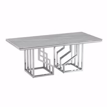 Soffbord DKD Home Decor Vit Silvrig Glas Stål 120 x 60 x 40 cm