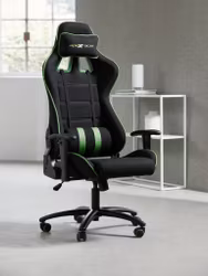 Gamingstol LAMBJERG svart mesh/grön