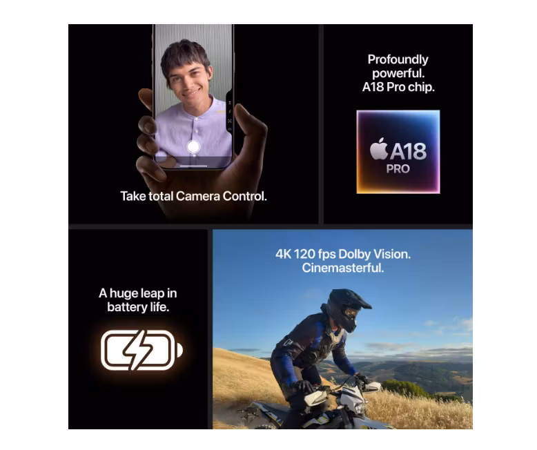 Apple iPhone 16 Pro Max Vit Titanium – Elegans och kraft i ett mästerverk av titan!