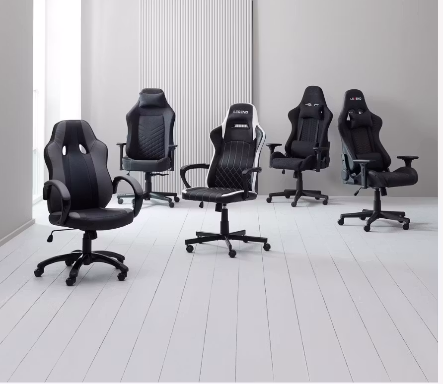 Gamingstol LERBJERG – Svart/Vit i Stilrent Konstläder för Maximal Komfort