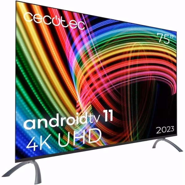Cecotec A3 Series ALU30075 75" 4K Ultra HD Smart TV – Storslagen Bildkvalitet med HDR10 och Dolby Vision