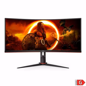 AOC CU34G2XP/BK 34" Ultrawide Gaming Monitor – 180 Hz, Curved, 3440 x 1440, IPS – För En Oöverträffad Spelupplevelse