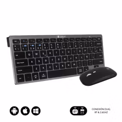 Subblim SUBKBC-OCO020 Tangentbord och Mus – Grå – Ergonomisk & Trådlös