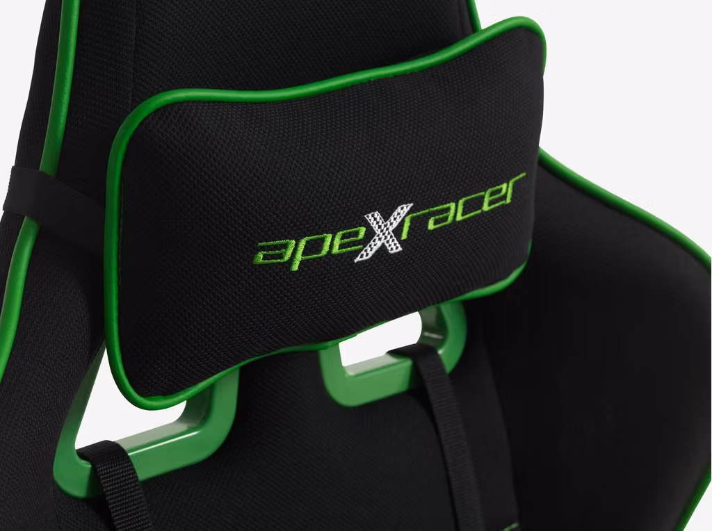 Gamingstol LAMBJERG Svart Mesh/Grön – Ergonomisk Komfort för Maximal Prestation