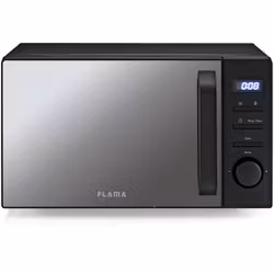 Mikrovågsugn Flama 1833FL – 700 W, 20 L, Svart – Kompakt och Praktisk Matlagning