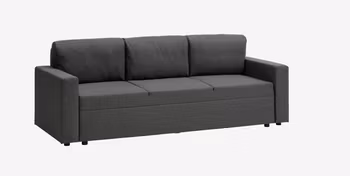 Bäddsoffa MARSLEV 3-sits – Mörkgrått Tyg – Funktionell och Stilren Komfort