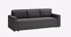 Bäddsoffa MARSLEV 3-sits – Mörkgrått Tyg – Funktionell och Stilren Komfort