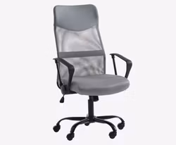 Kontorsstol BILLUM – Grå Mesh/Svart – Stilren och Ergonomisk Komfort