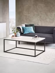Soffbord DOKKEDAL 75×115 cm – Betongfärgat med Industriell Stil