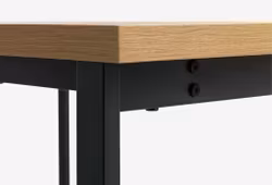 Matbord AABENRAA 80x120 cm – Ekfärgat & Svart för Modern Elegans