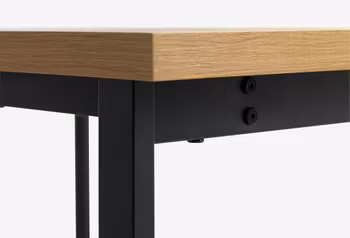 Matbord AABENRAA 80x120 cm – Ekfärgat & Svart för Modern Elegans