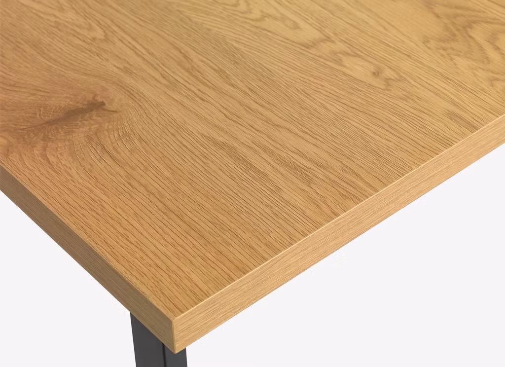 Matbord AABENRAA 80x120 cm – Ekfärgat & Svart för Modern Elegans