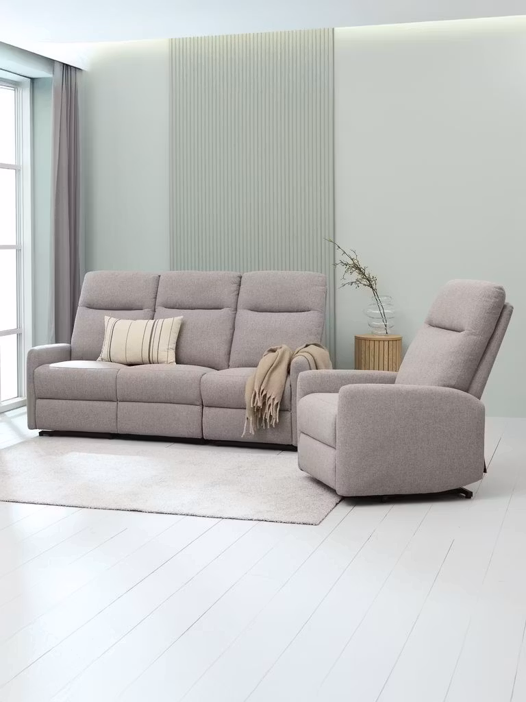 VONSILD Reclinerfåtölj – Elektrisk Justerbar Komfort i Ljusgrå Design