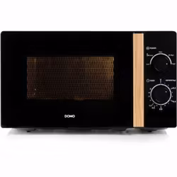 Mikrovågsugnen DOMO Svart 700 W 20 L – Kompakt och Effektiv Uppvärmning i Stilrent Utförande