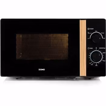 Mikrovågsugnen DOMO Svart 700 W 20 L – Kompakt och Effektiv Uppvärmning i Stilrent Utförande