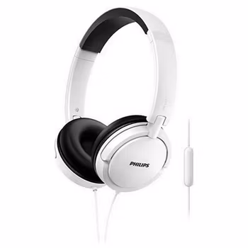 Philips Diademhörlurar med Kabel – Djup Bas, Bekväm Design och Stilren Vit Finish!