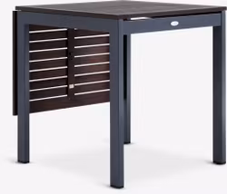 YTTRUP Förlängningsbart Trädgårdsbord 70×75/126 cm – FSC®-certifierat Hårdträ & Aluminium