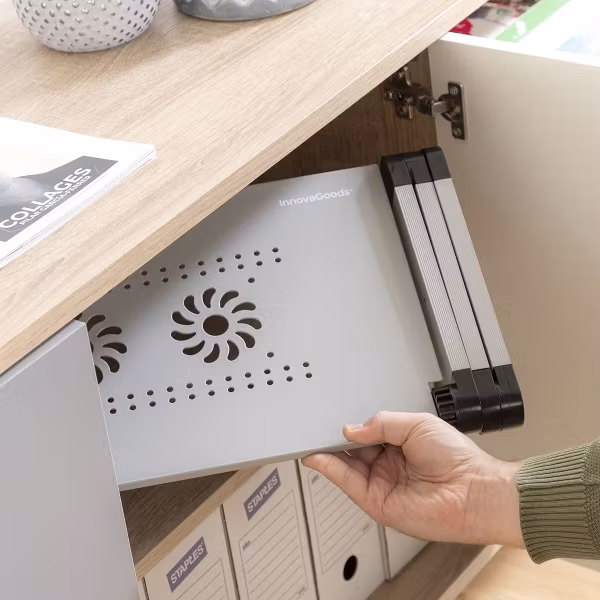 Omnible InnovaGoods Justerbart Laptop-bord – Flera Höjd- & Vinkelpositioner för Ergonomisk Arbetsplats