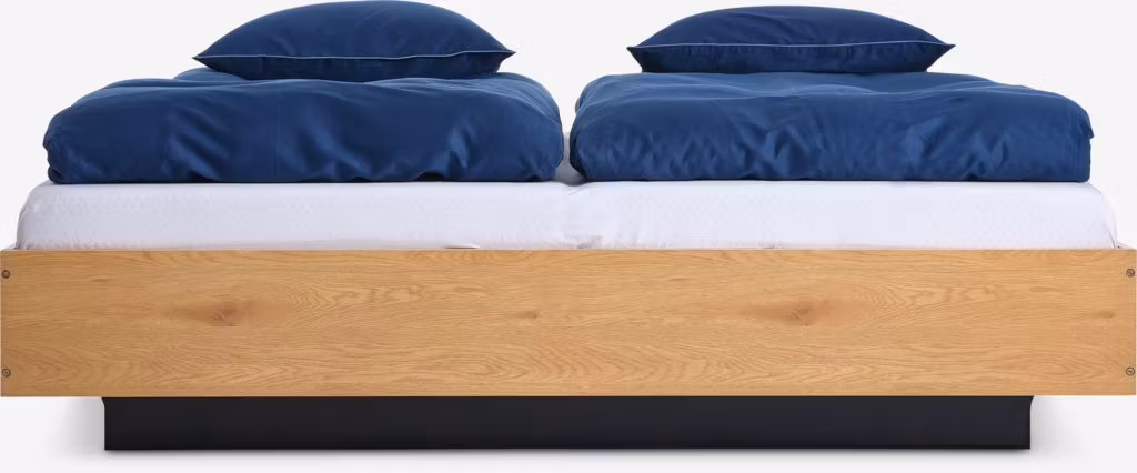 ELLINGE Sängram 180x200 cm med Förvaring – Elegant Ekfärgad Design & Smart Förvaringslösning