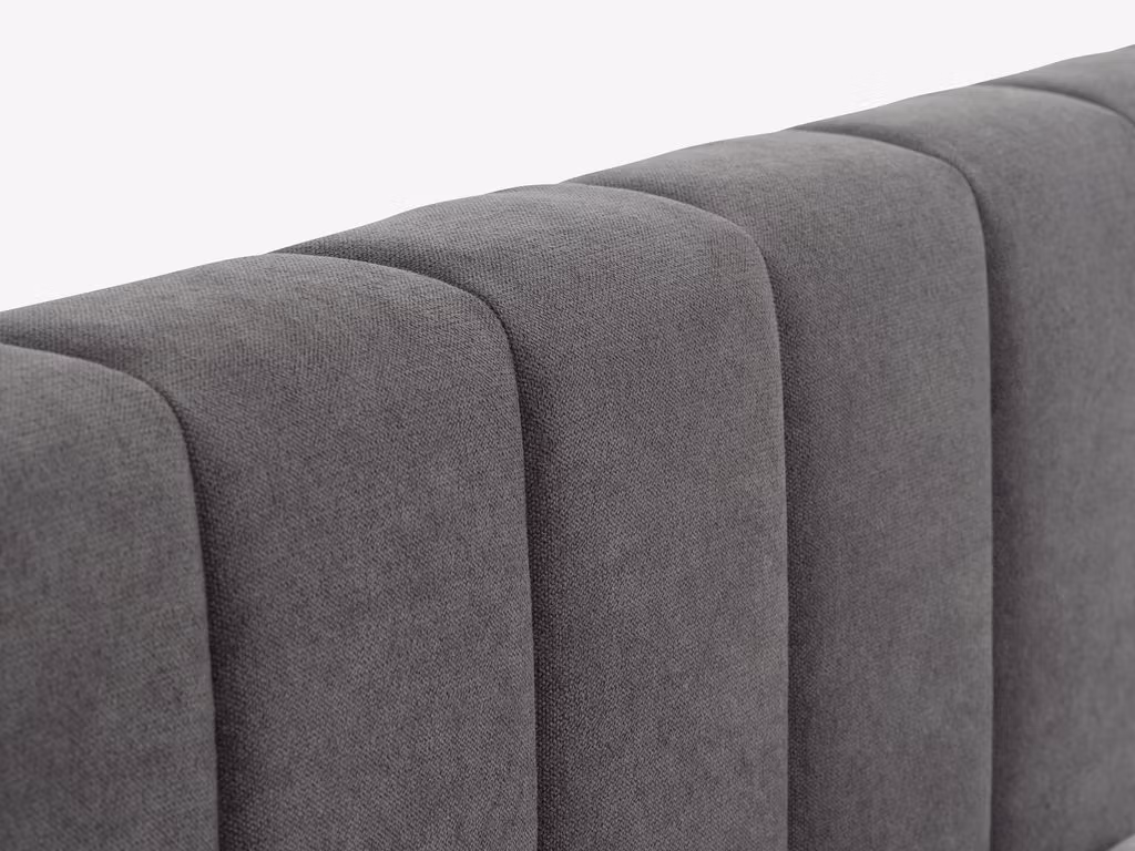 HASLEV Sängram 180×200 cm med Förvaring – Mörkgrått Tyg & Smart Lådsystem