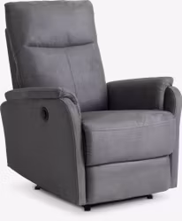 ABILDSKOV Elektrisk Reclinerfåtölj – Grått Tyg & Justerbar Komfort
