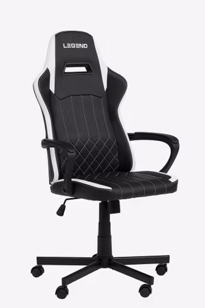 Gamingstol LERBJERG Svart/Vit – Ergonomisk Komfort i Snygg Racingdesign