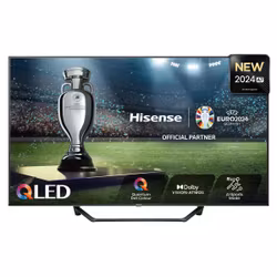 Hisense 55A7NQ 55″ QLED 4K Ultra HD Smart-TV – Biokvalitet & AI-Smart i Grå/Svart