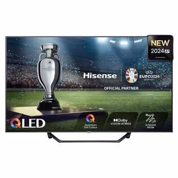 Hisense 55A7NQ 55″ QLED 4K Ultra HD Smart-TV – Biokvalitet & AI-Smart i Grå/Svart