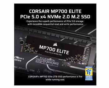 Corsair MP700 ELITE 2 TB – M.2 2280 PCIe 5.0 x4 NVMe SSD med 10 000 MB/s
