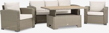 STAVERN Loungeset 5-sits – Naturlig Rotlook för Trädgård & Uteplats