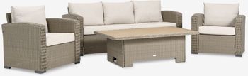 STAVERN Loungeset 5-sits – Naturlig Rotlook för Trädgård & Uteplats