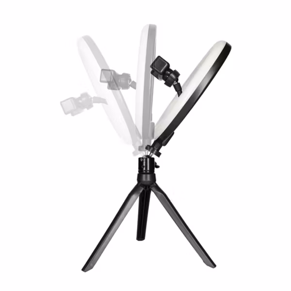 KSIX Studio Live LED Stativ – Bärbart, 14W, Justerbar Färgtemperatur – Svart
